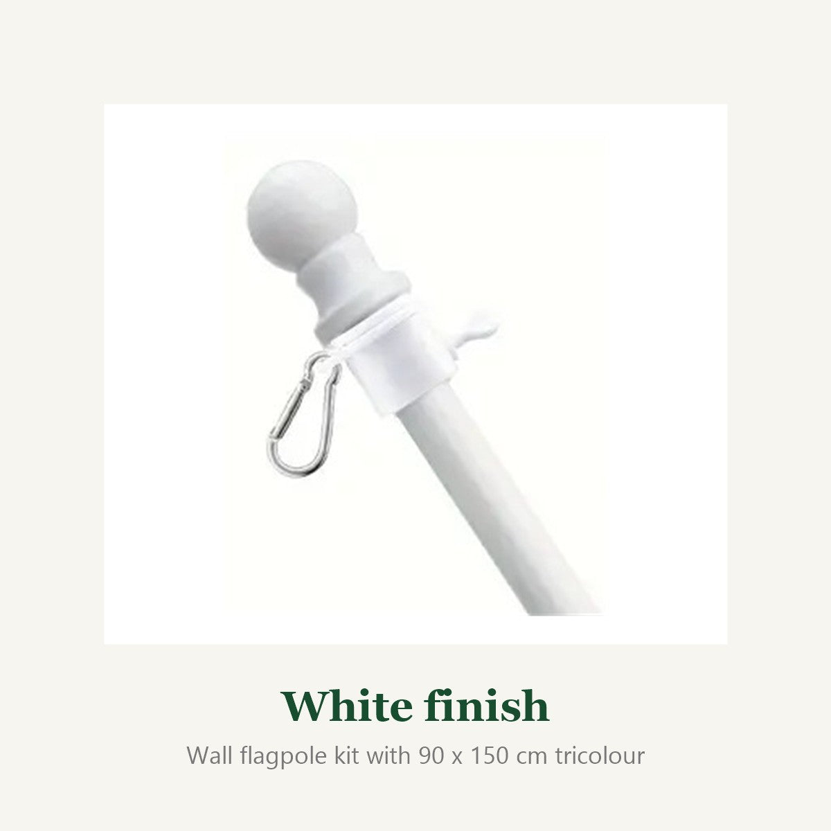 Wall Flagpole Kit with Irish Tricolour – 1.8 m Stainless Steel